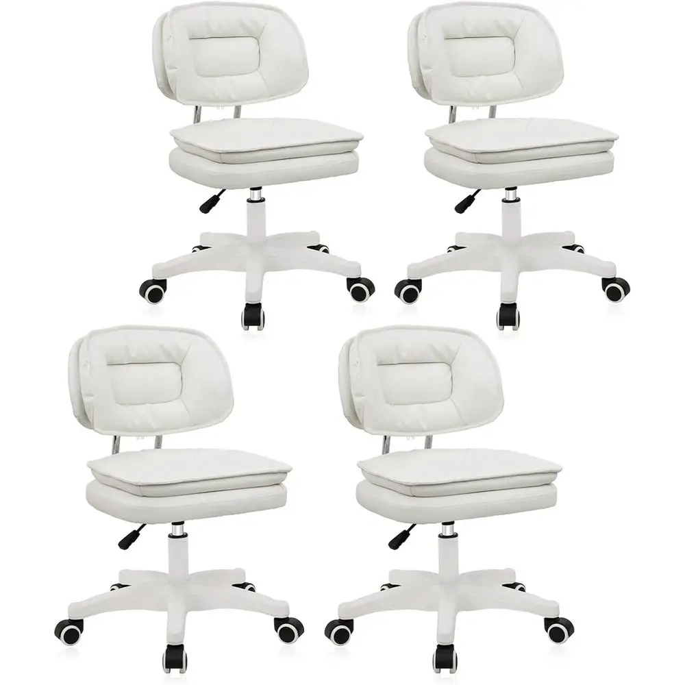 4-Pack Beige Adjustable Height Swivel Makeup Stool with Wheels for Vanity, Spa, and Massage
4-Pack Beige Adjustable Height Swivel Makeup Stool with Wheels for Vanity, Spa, and Massage