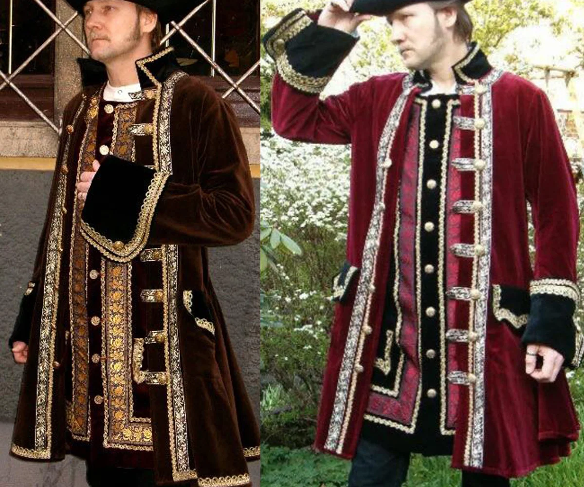 18th Century Victorian Elizabeth Men's Pirate Cosplay Uniform Set Hook Cosplay Captain Velvet Outfits Jacket Vest Pants Set
18th Century Victorian Elizabeth Men's Pirate Cosplay Uniform Set Hook Cosplay Captain Velvet Outfits Jacket Vest Pants Set