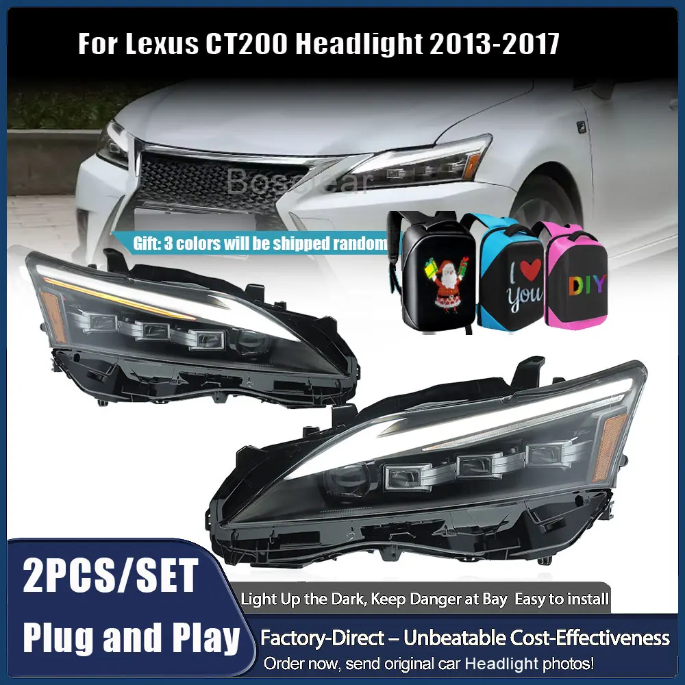 LED Matrix Lens Headlights Daytime Running Lamps for Lexus CT200 2013-2017 Models New Condition Bumper with Flowing Turn Signal
LED Matrix Lens Headlights Daytime Running Lamps for Lexus CT200 2013-2017 Models New Condition Bumper with Flowing Turn Signal