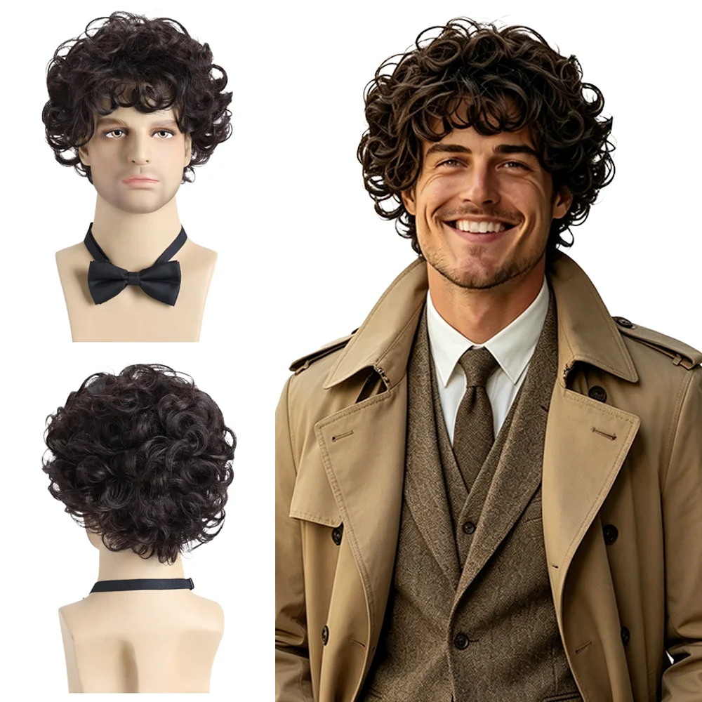 Men's Dark Brown Short Curly Wig Fluffy Heat Resistant Synthetic Natural Looking Wig For Halloween Cosplay Theme Party Daily Use
Men's Dark Brown Short Curly Wig Fluffy Heat Resistant Synthetic Natural Looking Wig For Halloween Cosplay Theme Party Daily Use