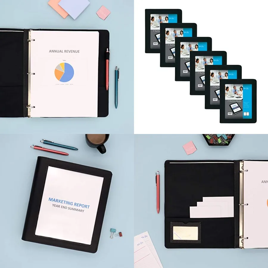 ProView Legacy Black 3 Ring Binder, Letter Size,,Textured Faux Leather Cover, Built-in Pockets, Holds 175 Sheets, 6-Pack
ProView Legacy Black 3 Ring Binder, Letter Size,,Textured Faux Leather Cover, Built-in Pockets, Holds 175 Sheets, 6-Pack