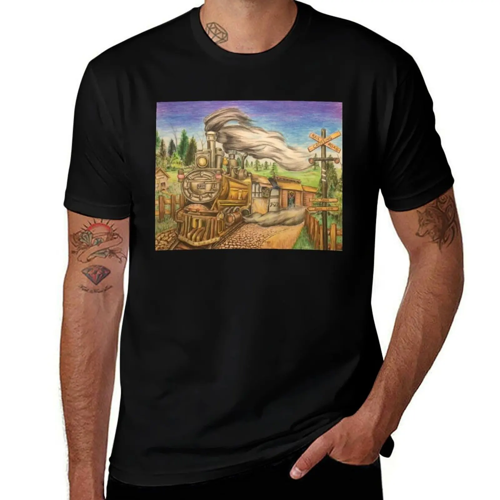 Local Train Is a Comin’ T-Shirt Work Basic Short Sleeve Top
Local Train Is a Comin’ T-Shirt Work Basic Short Sleeve Top