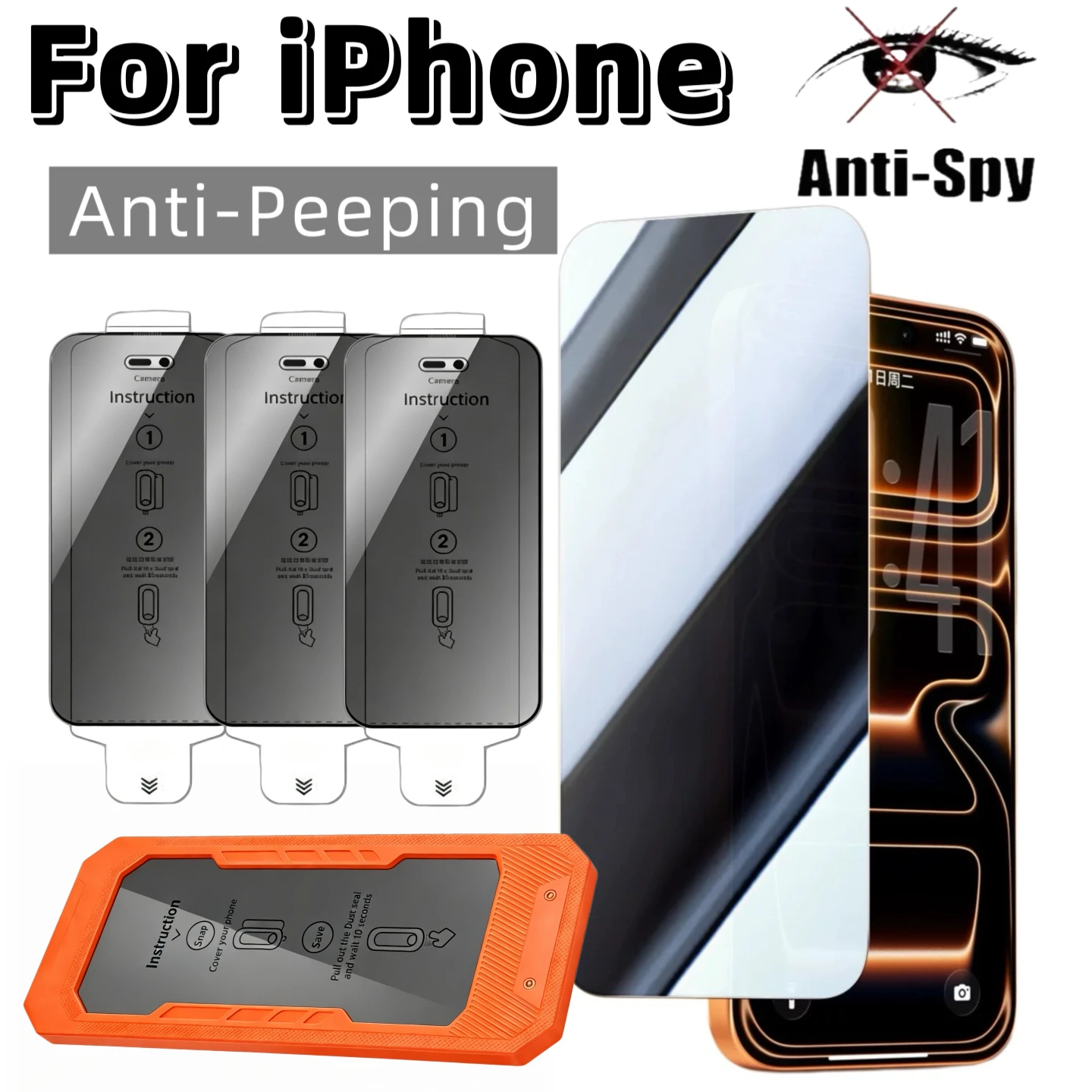 Privacy Tempered Glass Screen Protector for iPhone 17 16 15 14 13 12 Series, Bubble-Free, 3 Pack
Privacy Tempered Glass Screen Protector for iPhone 17 16 15 14 13 12 Series, Bubble-Free, 3 Pack