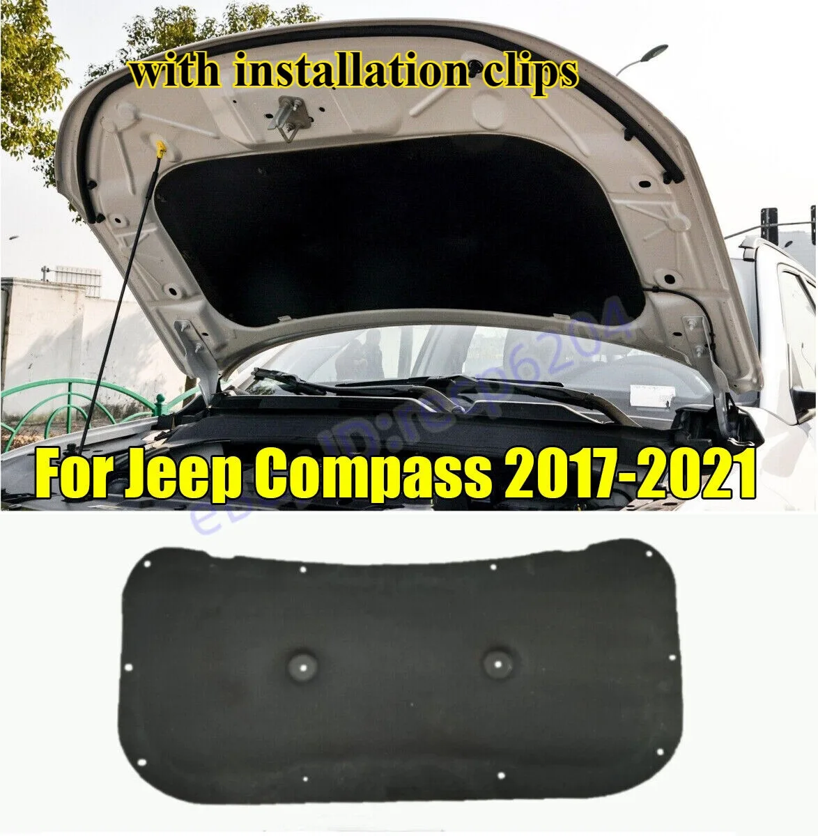 Для Jeep Compass 2017-2021 автомобильный капот двигателя звукоизоляционная накладка теплозащитный экран
Для Jeep Compass 2017-2021 автомобильный капот двигателя звукоизоляционная накладка теплозащитный экран