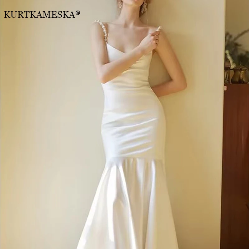 Elegant Evening Prom Dresses for Women 2025 Long Party Slim Sexy Shoulder Strap Mermaid Dress Outdoor Shooting Wedding Dresses
Elegant Evening Prom Dresses for Women 2025 Long Party Slim Sexy Shoulder Strap Mermaid Dress Outdoor Shooting Wedding Dresses