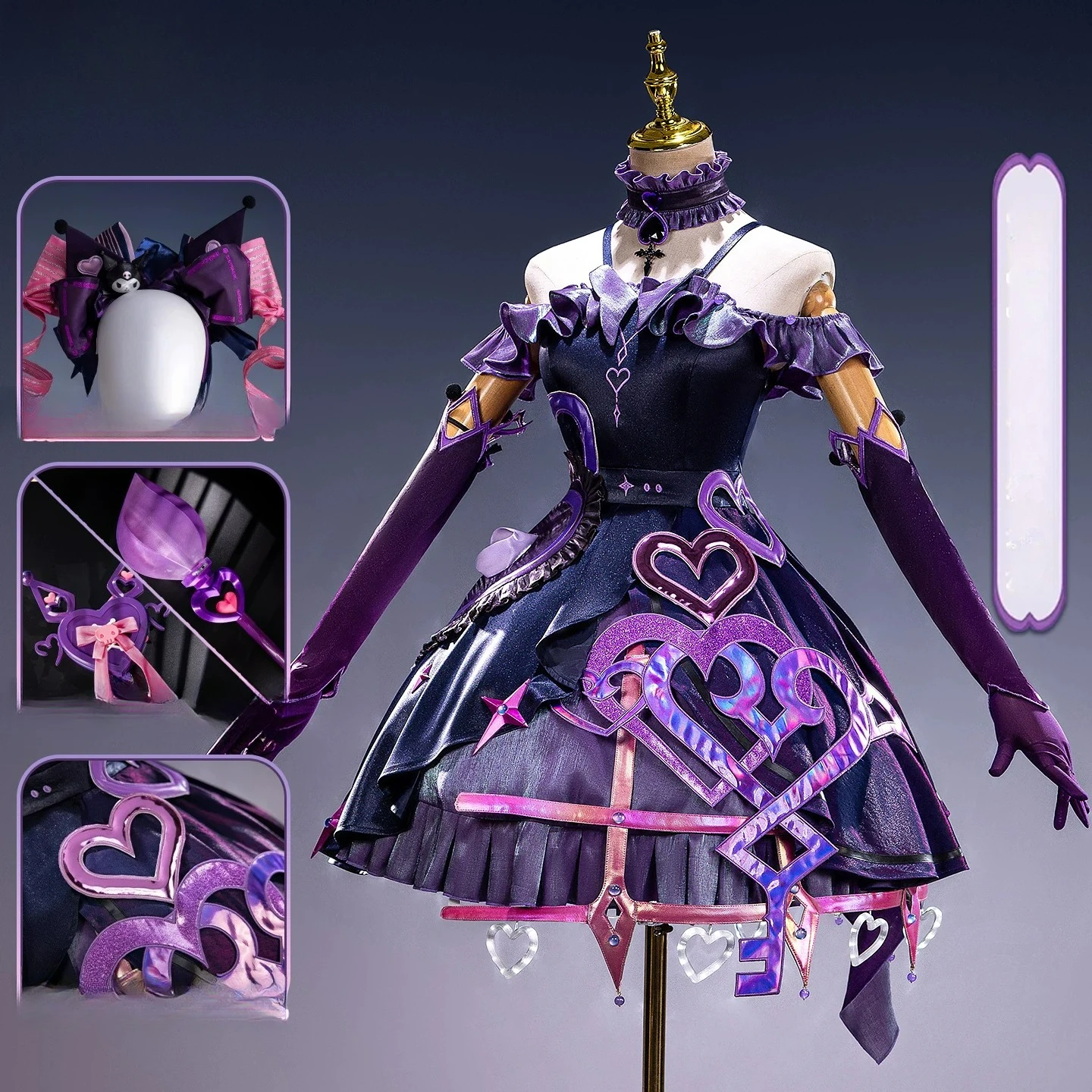 Honor of Kings Kuromi Heart Game Anime Cosplay Costume For Female Halloween Uniform Carnival Party Play Role Clothes
Honor of Kings Kuromi Heart Game Anime Cosplay Costume For Female Halloween Uniform Carnival Party Play Role Clothes