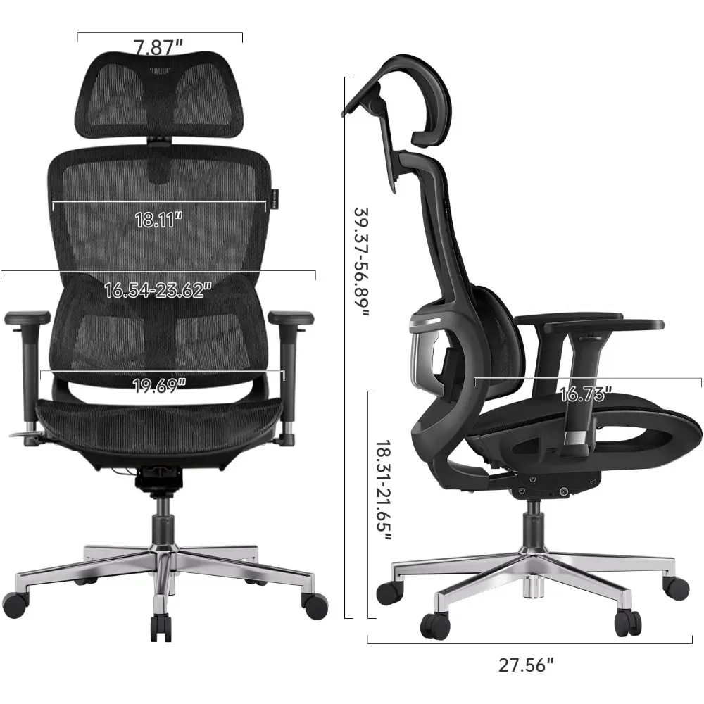 E2 Ergonomic Office Chair – Big and Tall Mesh Chair with 6-Way Dynamic Lumbar Support & 3D Adjustable Armrests
E2 Ergonomic Office Chair – Big and Tall Mesh Chair with 6-Way Dynamic Lumbar Support & 3D Adjustable Armrests