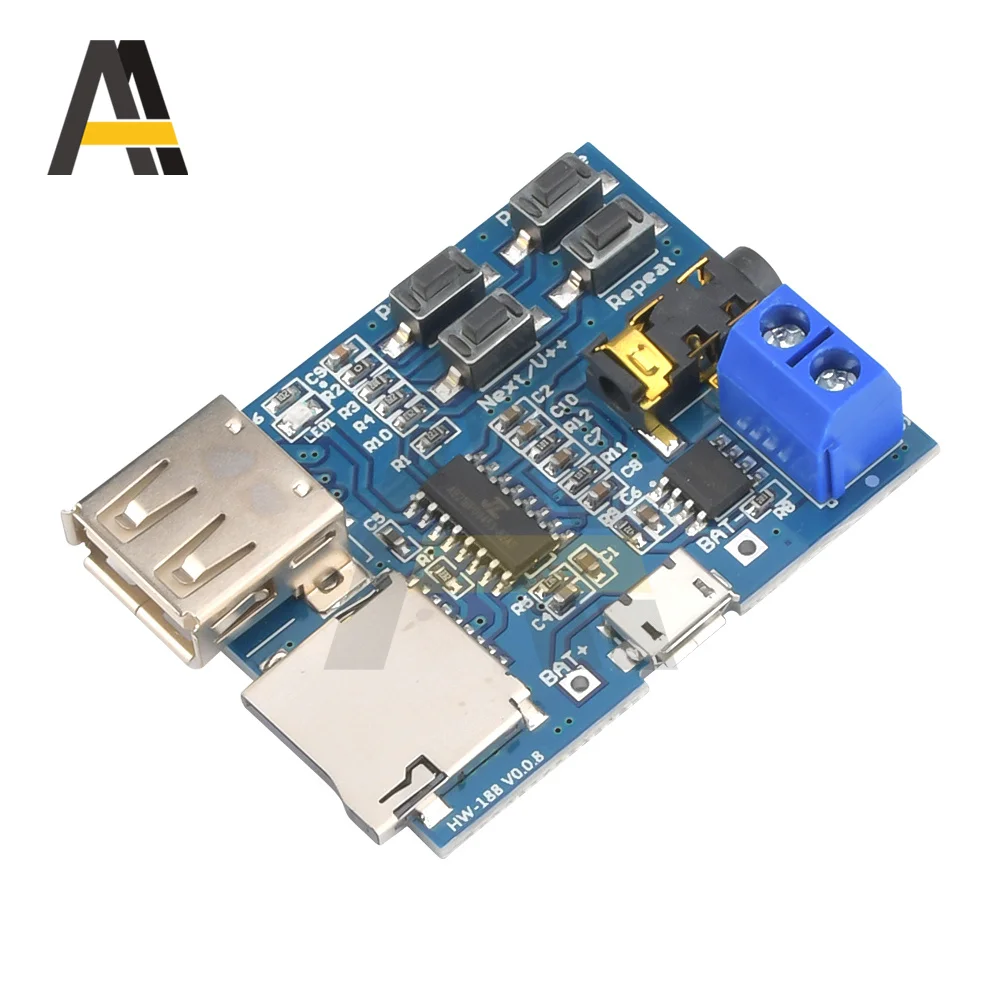 TF-карта U-disk MP3 Плата декодера с форматом module Расшифровка усилителей audio Player 3,7 ~ 5,5 V Blue
TF-карта U-disk MP3 Плата декодера с форматом module Расшифровка усилителей audio Player 3,7 ~ 5,5 V Blue