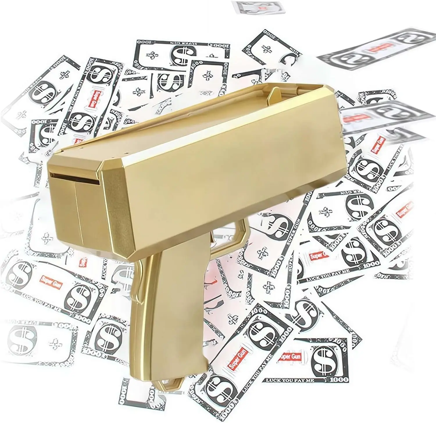 Money Gun: High-Capacity Handheld Dispenser with 100 Bill Loading for Continuous Money Rain - Ultra-Simple One-Trigger
Money Gun: High-Capacity Handheld Dispenser with 100 Bill Loading for Continuous Money Rain - Ultra-Simple One-Trigger