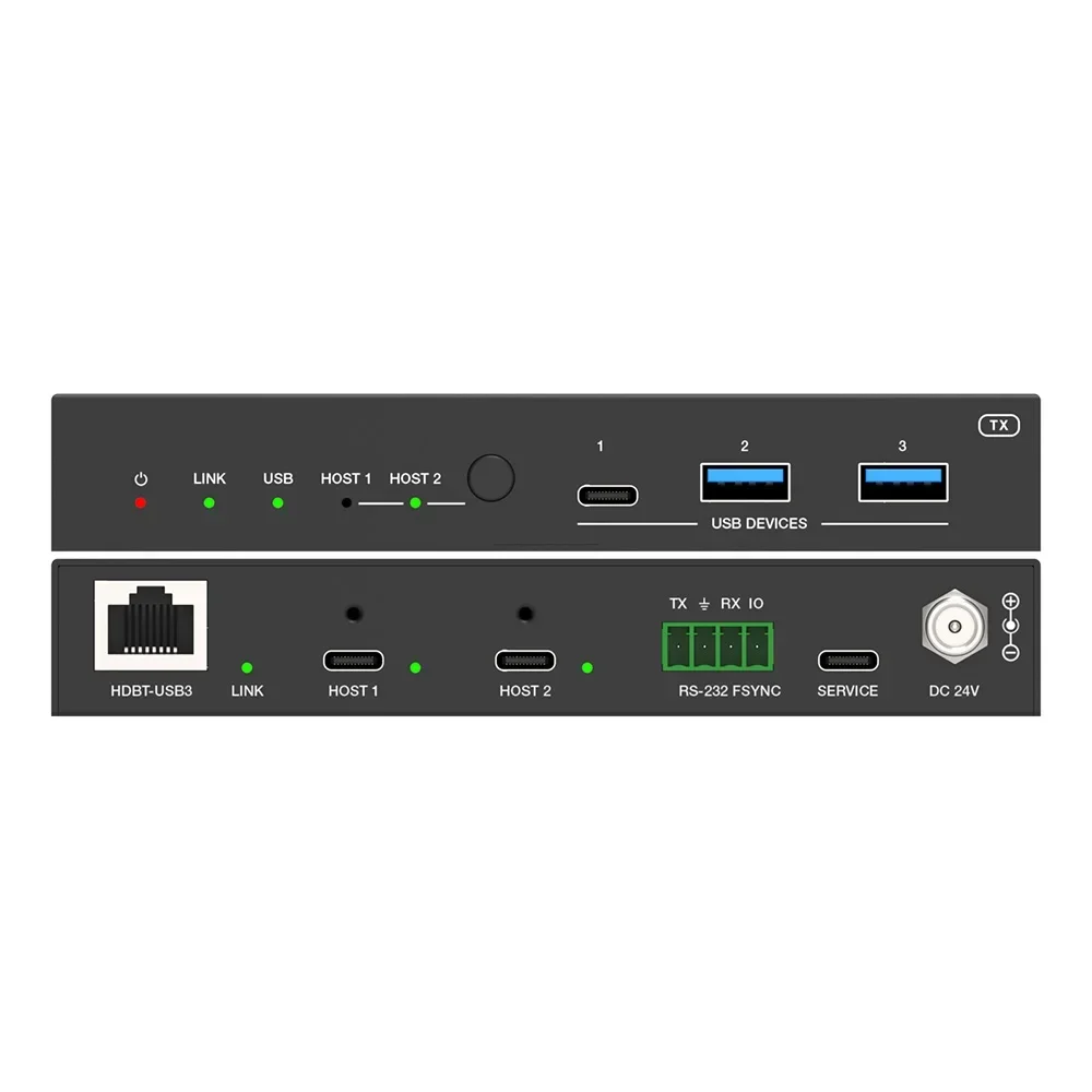 USB 3.2 Gen 1 Extender (100m) with Dual USB-C in & Video Out
USB 3.2 Gen 1 Extender (100m) with Dual USB-C in & Video Out