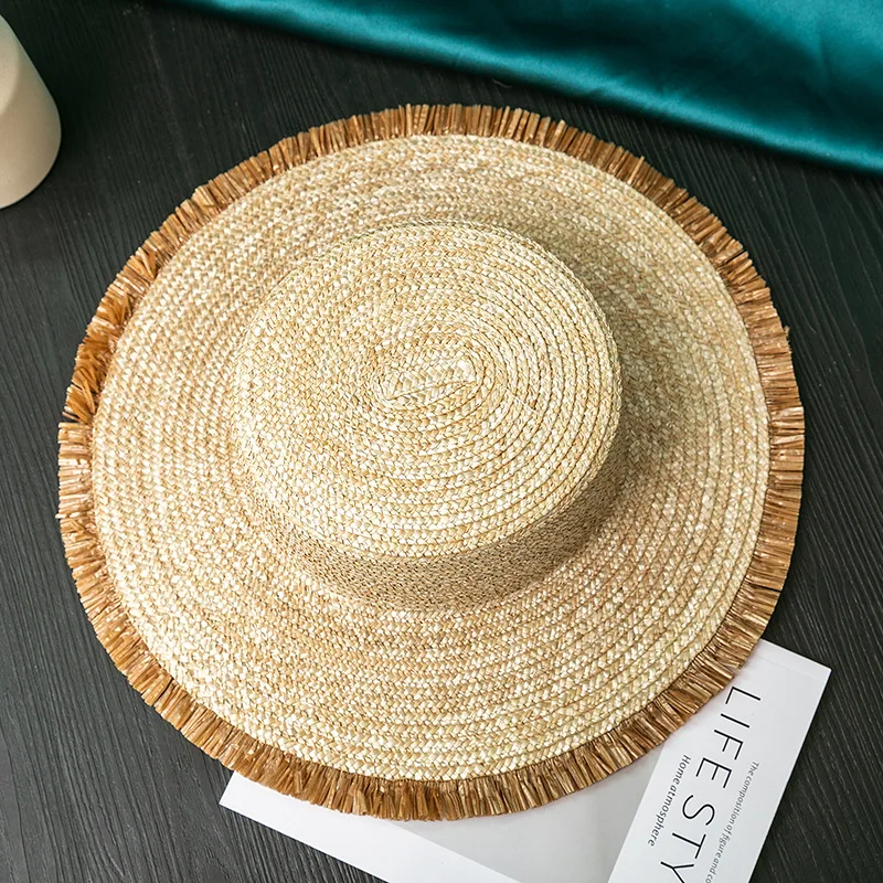 Straw Flat Top Tassel Straw Straw Hat Summer Ladies Big Eaves DIY Hat Vacation Hat Shade
Straw Flat Top Tassel Straw Straw Hat Summer Ladies Big Eaves DIY Hat Vacation Hat Shade
