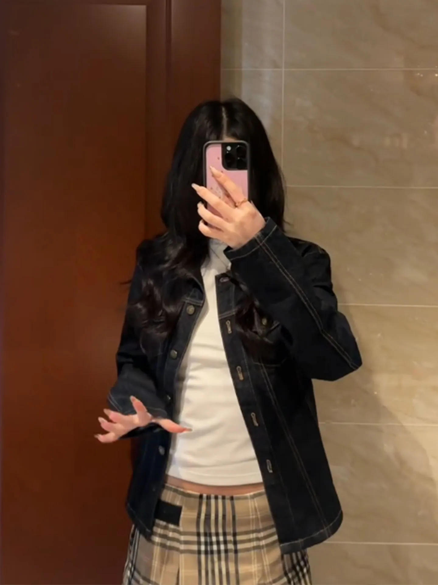 Retro American ort Denim Jaet Women's Spring 2026 Versatile Slimming Small Stature Elegance Top Button Pure Color
Retro American ort Denim Jaet Women's Spring 2026 Versatile Slimming Small Stature Elegance Top Button Pure Color