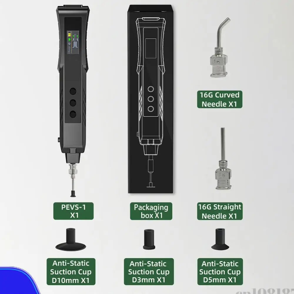 Electric Vacuum Sucking Pen Anti Static Vacuum Chuck Suction Pen Rechargeable Vacuum Pickup Tool for IC Chip SMD SMT Repair Work
Electric Vacuum Sucking Pen Anti Static Vacuum Chuck Suction Pen Rechargeable Vacuum Pickup Tool for IC Chip SMD SMT Repair Work