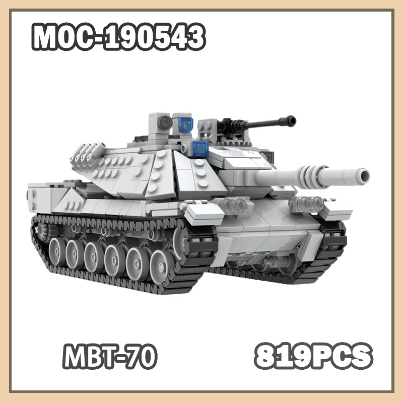 MOC- 190543 MBT-70 модель строительного блока, кирпич, резервуар для основной станции США, военная война, набор частиц «сделай сам», креативные подарки, пазлы, 819 шт.
MOC- 190543 MBT-70 модель строительного блока, кирпич, резервуар для основной станции США, военная война, набор частиц «сделай сам», креативные подарки, пазлы, 819 шт.