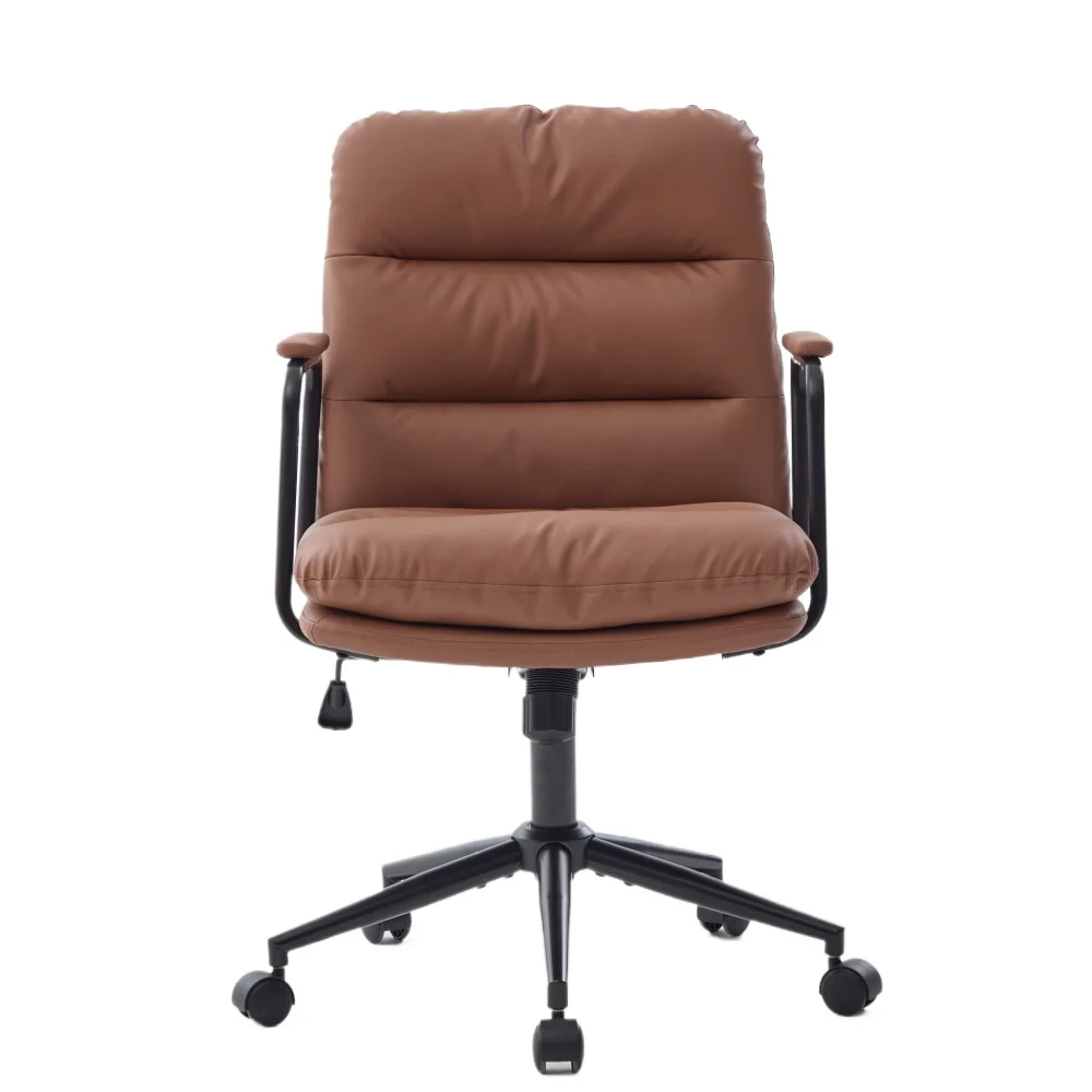 Офисный стул, рабочий стол со средней спинкой, эргономичный компьютерный стул из искусственной кожи, вращающийся и вращающийся
Офисный стул, рабочий стол со средней спинкой, эргономичный компьютерный стул из искусственной кожи, вращающийся и вращающийся