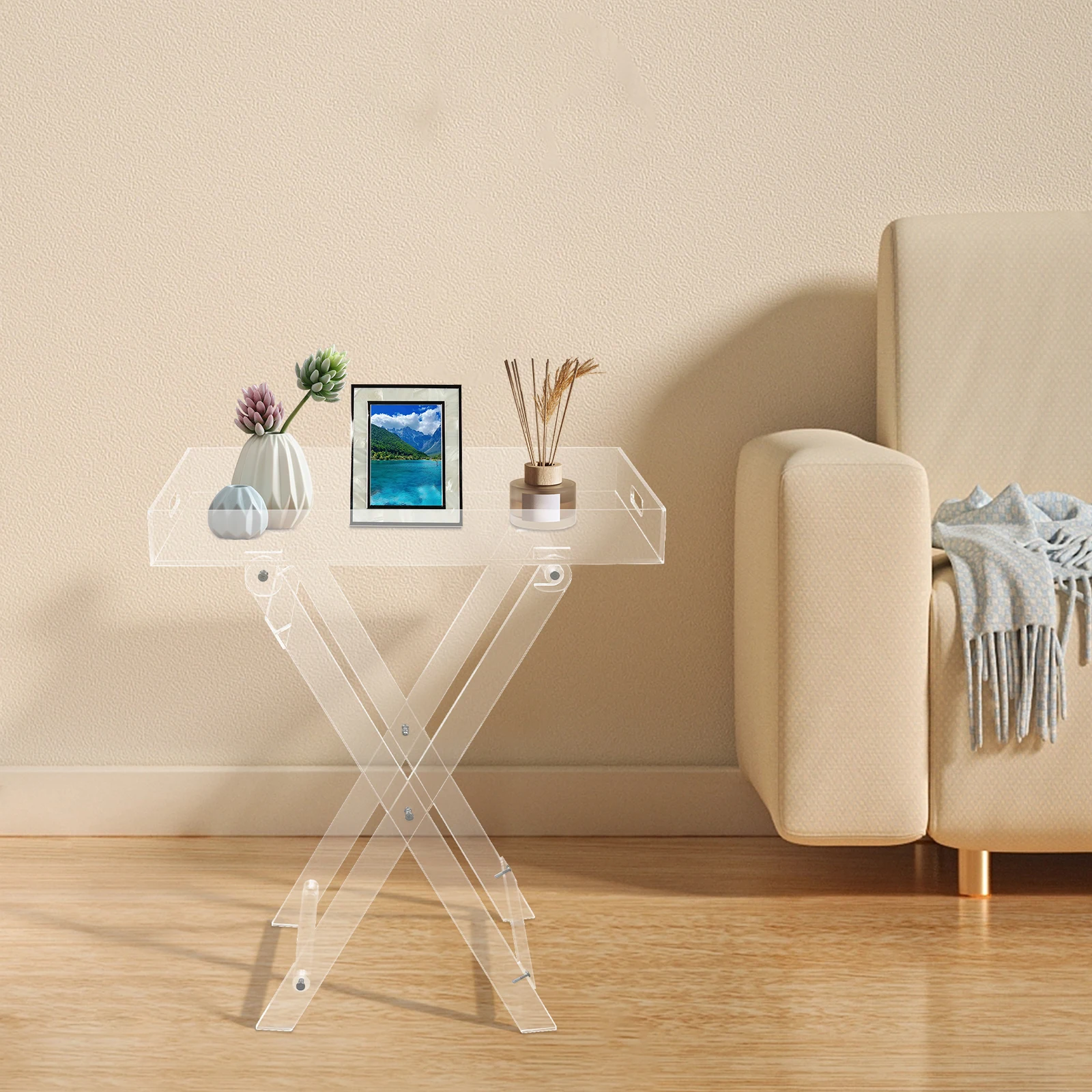 Acrylic Folding Tray Table, Side End Table Clear Modern Tray Table for Bedrooms Living Rooms Gardens Study Rooms
Acrylic Folding Tray Table, Side End Table Clear Modern Tray Table for Bedrooms Living Rooms Gardens Study Rooms