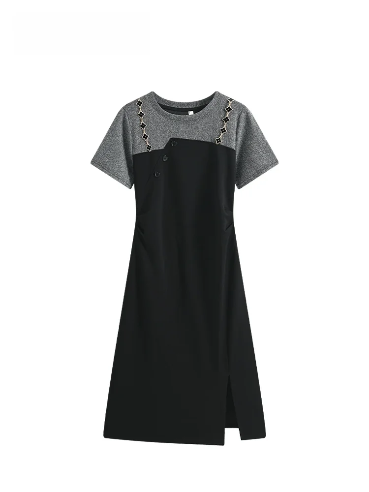 Casual ort Sve Dr Women's plus Size New Sle Patchwork Split A-Line Skirt Commute Sle High Waist Cotton Summer Dr
Casual ort Sve Dr Women's plus Size New Sle Patchwork Split A-Line Skirt Commute Sle High Waist Cotton Summer Dr