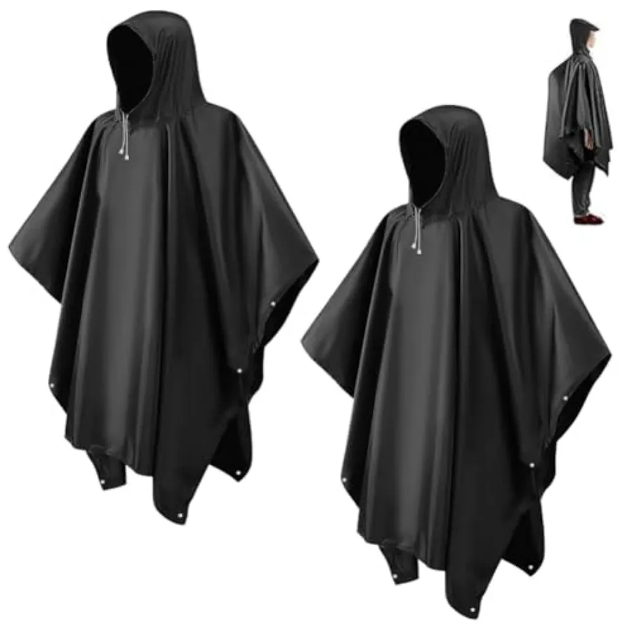 CHGANG Rain Ponchos for Adults, Reusable Ponchos for Men Women, Waterproof EVA Lightweight Rain Coat with Drawstring Hood
CHGANG Rain Ponchos for Adults, Reusable Ponchos for Men Women, Waterproof EVA Lightweight Rain Coat with Drawstring Hood