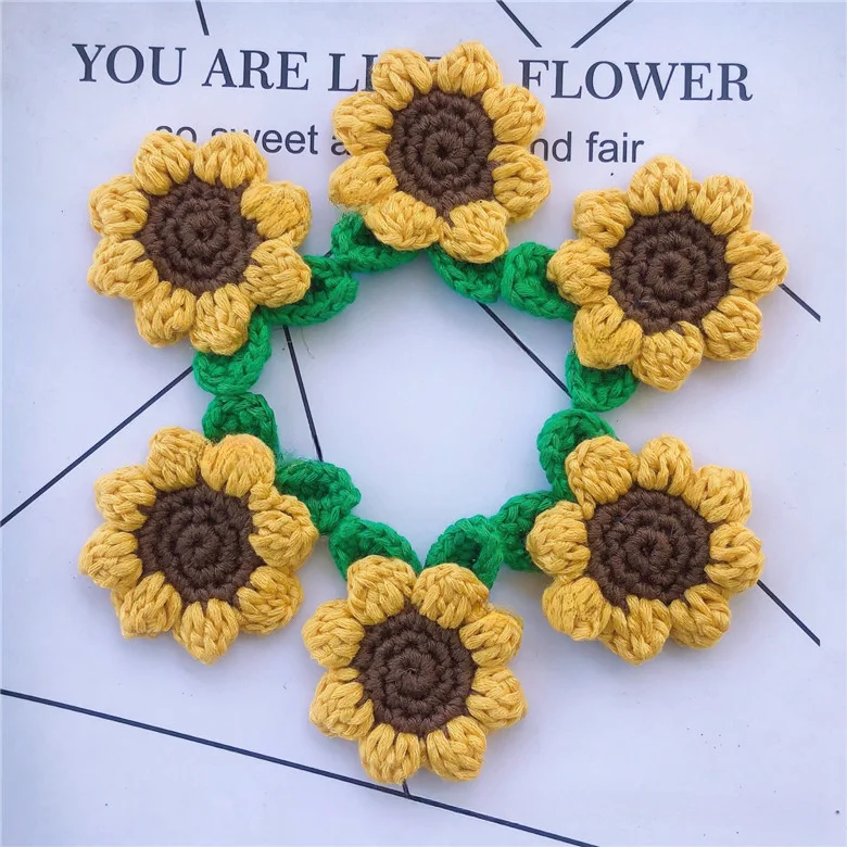 5 шт., вязаные крючком цветы подсолнечника, корсажный воротник, аксессуары для цветов, сделай сам, шитье, вязание, украшение, аппликация
5 шт., вязаные крючком цветы подсолнечника, корсажный воротник, аксессуары для цветов, сделай сам, шитье, вязание, украшение, аппликация