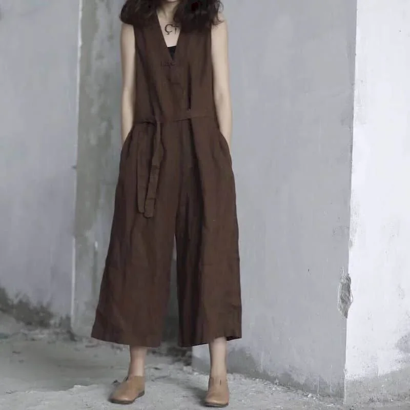Cotton Linen Playsuits Women Aesthetic One Piece Outfit WomenKorean Style Jumpsuits Wide Leg Pants Overalls for Women Clothes
Cotton Linen Playsuits Women Aesthetic One Piece Outfit WomenKorean Style Jumpsuits Wide Leg Pants Overalls for Women Clothes