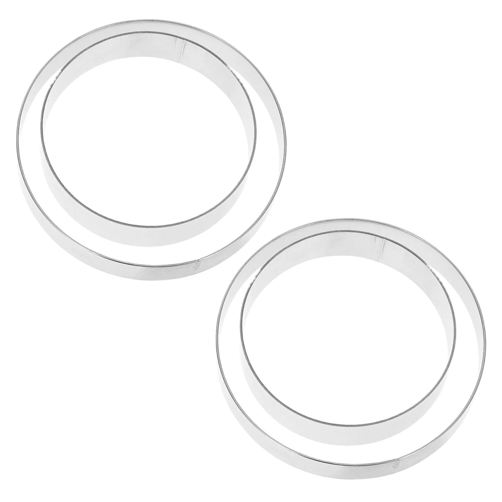 2Pcs Cake Mold Stainless Steel Round Mousse Ring Set for Baking Desserts Pastry Tools Easy Release Non-Stick Reusable
2Pcs Cake Mold Stainless Steel Round Mousse Ring Set for Baking Desserts Pastry Tools Easy Release Non-Stick Reusable