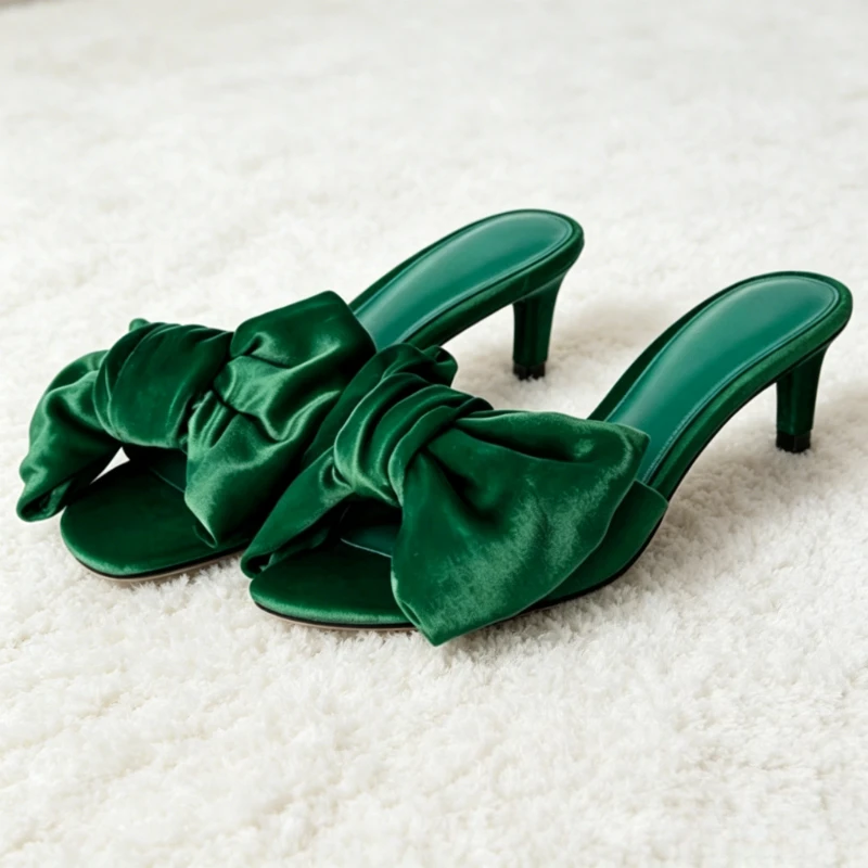 High-quality Satin Bow-detail Kitten-heel Sandals for Women Sexy Open-toe Square-toe Slide Sandals Luxury Evening Dress Shoes
High-quality Satin Bow-detail Kitten-heel Sandals for Women Sexy Open-toe Square-toe Slide Sandals Luxury Evening Dress Shoes