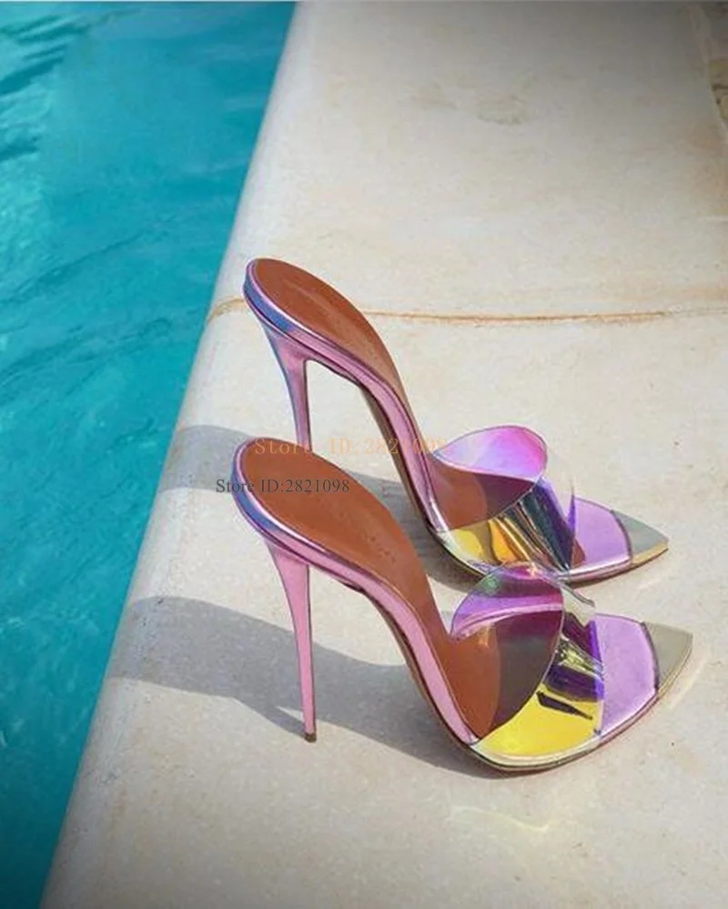 Purple Pvc Patent Leather Pointed Toe Stiletto Mules High Heel Sandals Slip On Pointy Bend Thin Heeled Women Summer Shoes
Purple Pvc Patent Leather Pointed Toe Stiletto Mules High Heel Sandals Slip On Pointy Bend Thin Heeled Women Summer Shoes