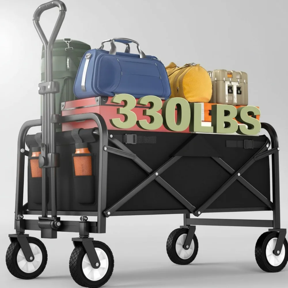 Collapsible Folding Wagon Cart with All-Terrain Wheels for Garden Beach Grocery Shopping Outdoor Family Use
Collapsible Folding Wagon Cart with All-Terrain Wheels for Garden Beach Grocery Shopping Outdoor Family Use