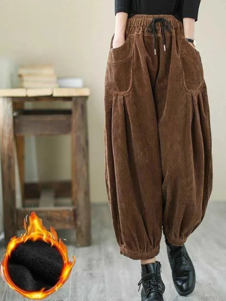 Мешковатые вельветовые утепленные шаровары, зимние женские плюшевые бархатные брюки с высокой талией 90 см, повседневные теплые брюки-шаровары большого размера 85 кг
Мешковатые вельветовые утепленные шаровары, зимние женские плюшевые бархатные брюки с высокой талией 90 см, повседневные теплые брюки-шаровары большого размера 85 кг