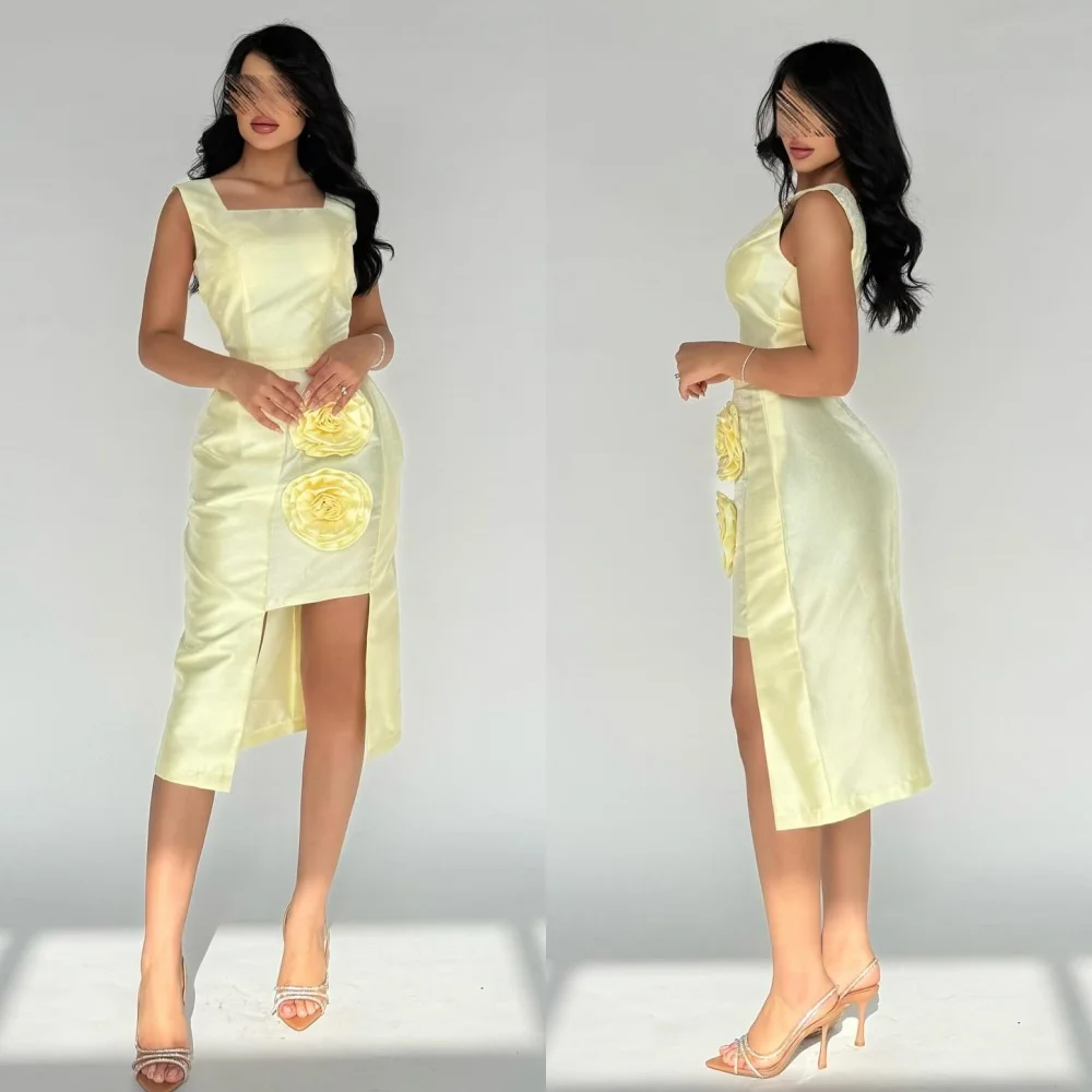 Customized Modern Style High Quality Charmeuse Handmade Flower Pleat Straight Square Neck Hi-Lo Dresses Bespoke Occasion Dresses
Customized Modern Style High Quality Charmeuse Handmade Flower Pleat Straight Square Neck Hi-Lo Dresses Bespoke Occasion Dresses
