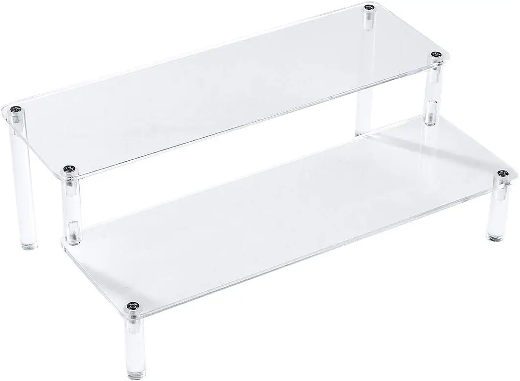 Clear Acrylic 2-Tier Riser Display Shelf for Figures, Desserts, Cosmetics (12x6.9x4.25")
Clear Acrylic 2-Tier Riser Display Shelf for Figures, Desserts, Cosmetics (12x6.9x4.25")