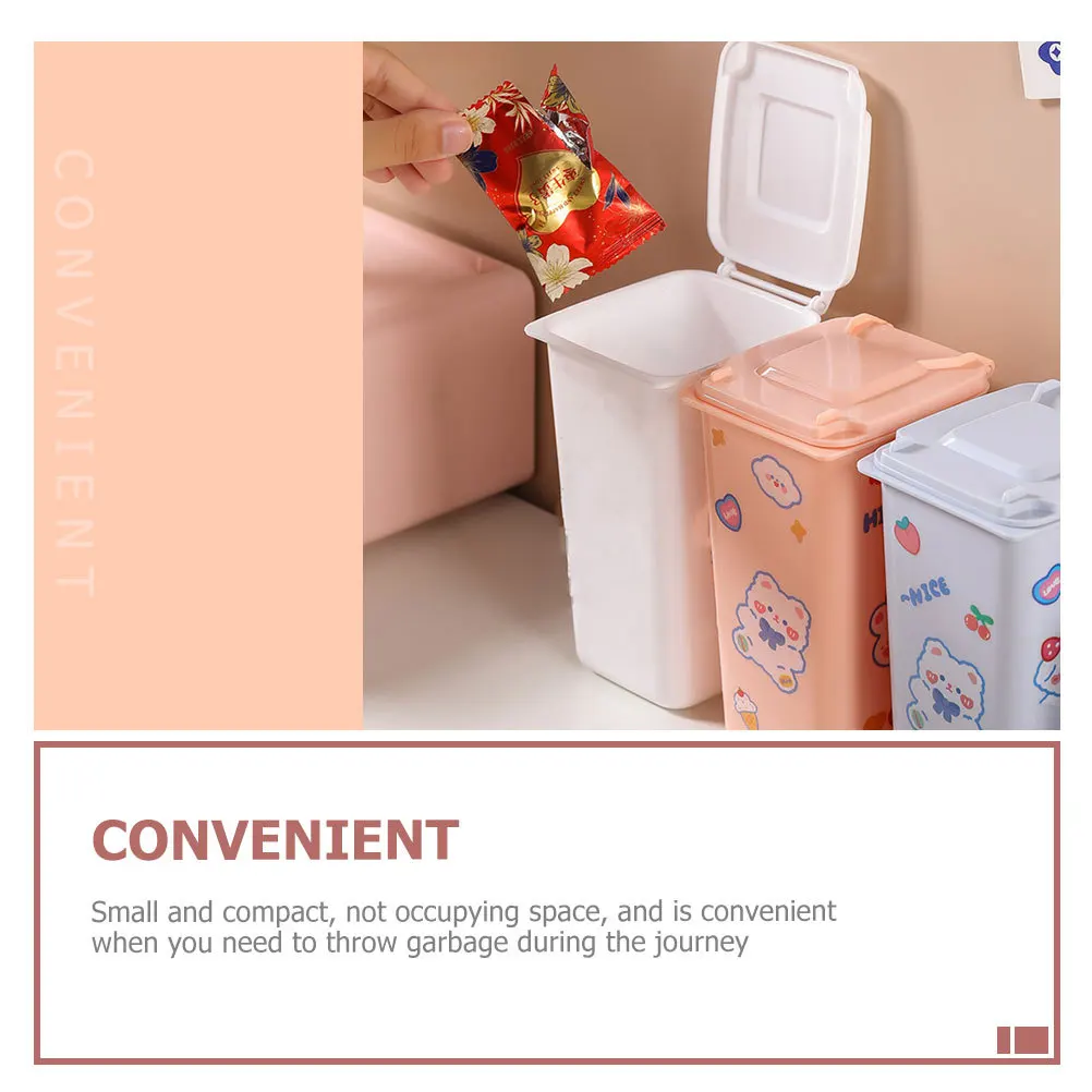 4Pcs Mini Trash Bin Desktop Organizer with Lid Pen Holder Small Garbage Container Multifunctional Storage Bucket
4Pcs Mini Trash Bin Desktop Organizer with Lid Pen Holder Small Garbage Container Multifunctional Storage Bucket