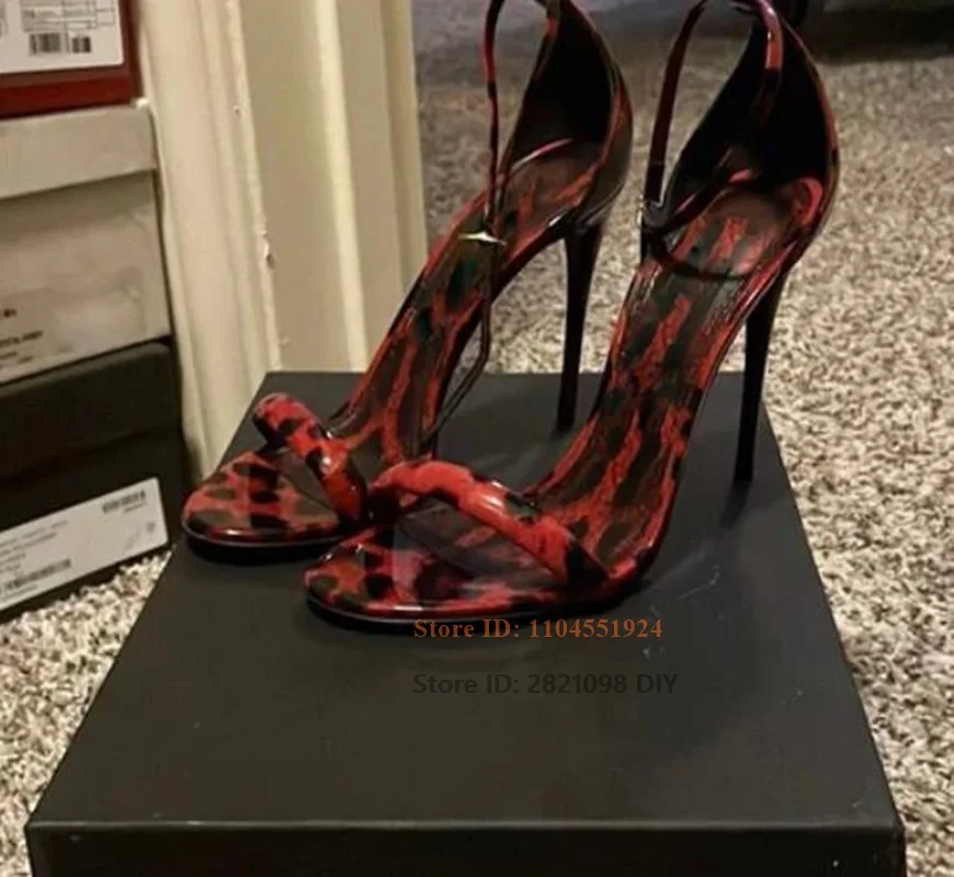 Real Picture Leopard Print Patent Pumps Woman Thin High Heel Sandal Shoes Buckle Straps Female Red Black White Sandal Shoes
Real Picture Leopard Print Patent Pumps Woman Thin High Heel Sandal Shoes Buckle Straps Female Red Black White Sandal Shoes
