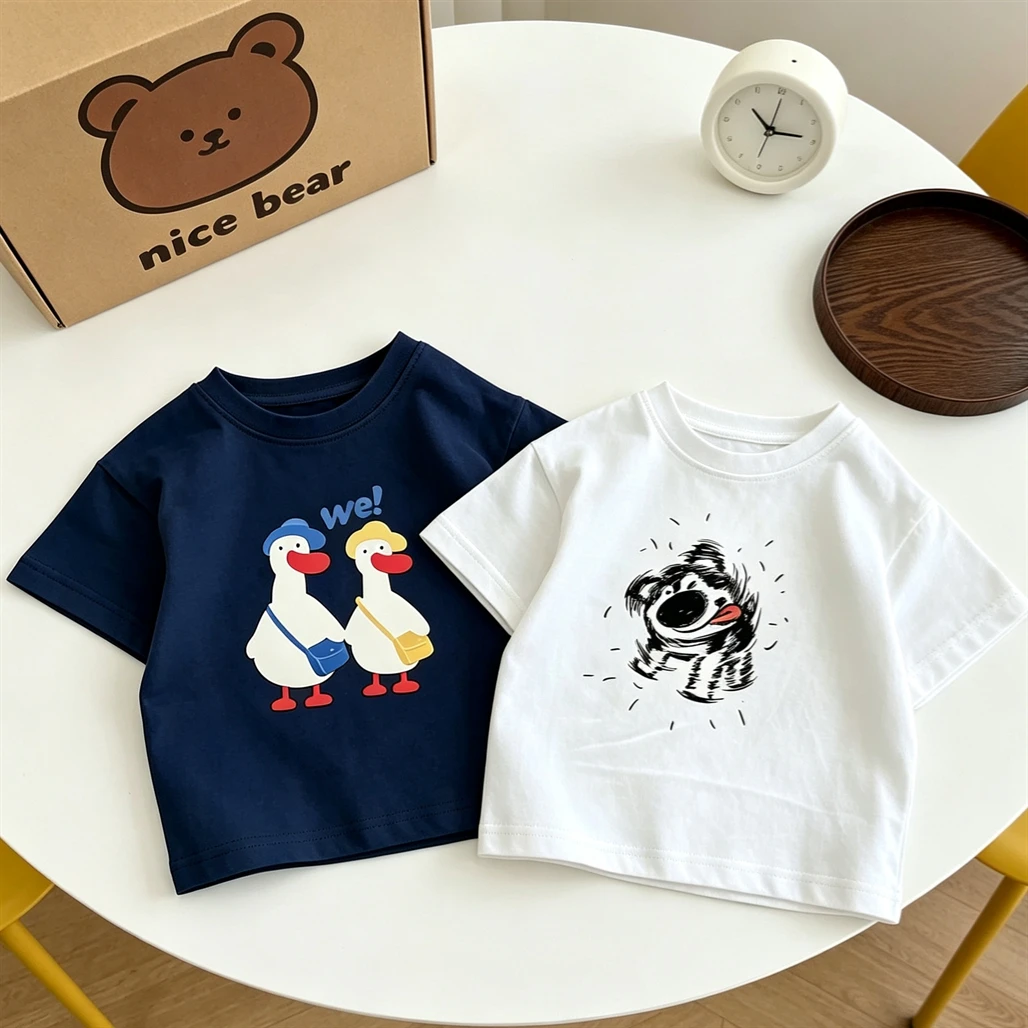 Boys And Girls Lovely T-shirt Summer Clothing Solid Color All-match Base Shirt Children Casual Fashion Wear Pure Cotton Tops
Boys And Girls Lovely T-shirt Summer Clothing Solid Color All-match Base Shirt Children Casual Fashion Wear Pure Cotton Tops