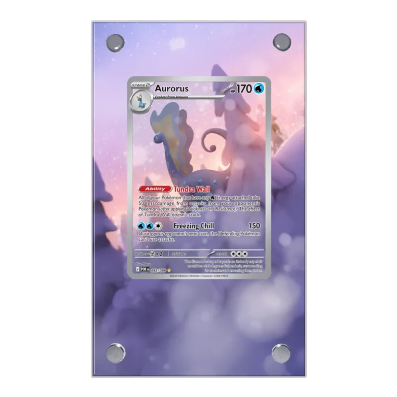Art Display for Pokemon Cards PTCG Aurorus Anime Game Collection Expand Gift Self Made Acrylic Protective Case Keychain Toy
Art Display for Pokemon Cards PTCG Aurorus Anime Game Collection Expand Gift Self Made Acrylic Protective Case Keychain Toy