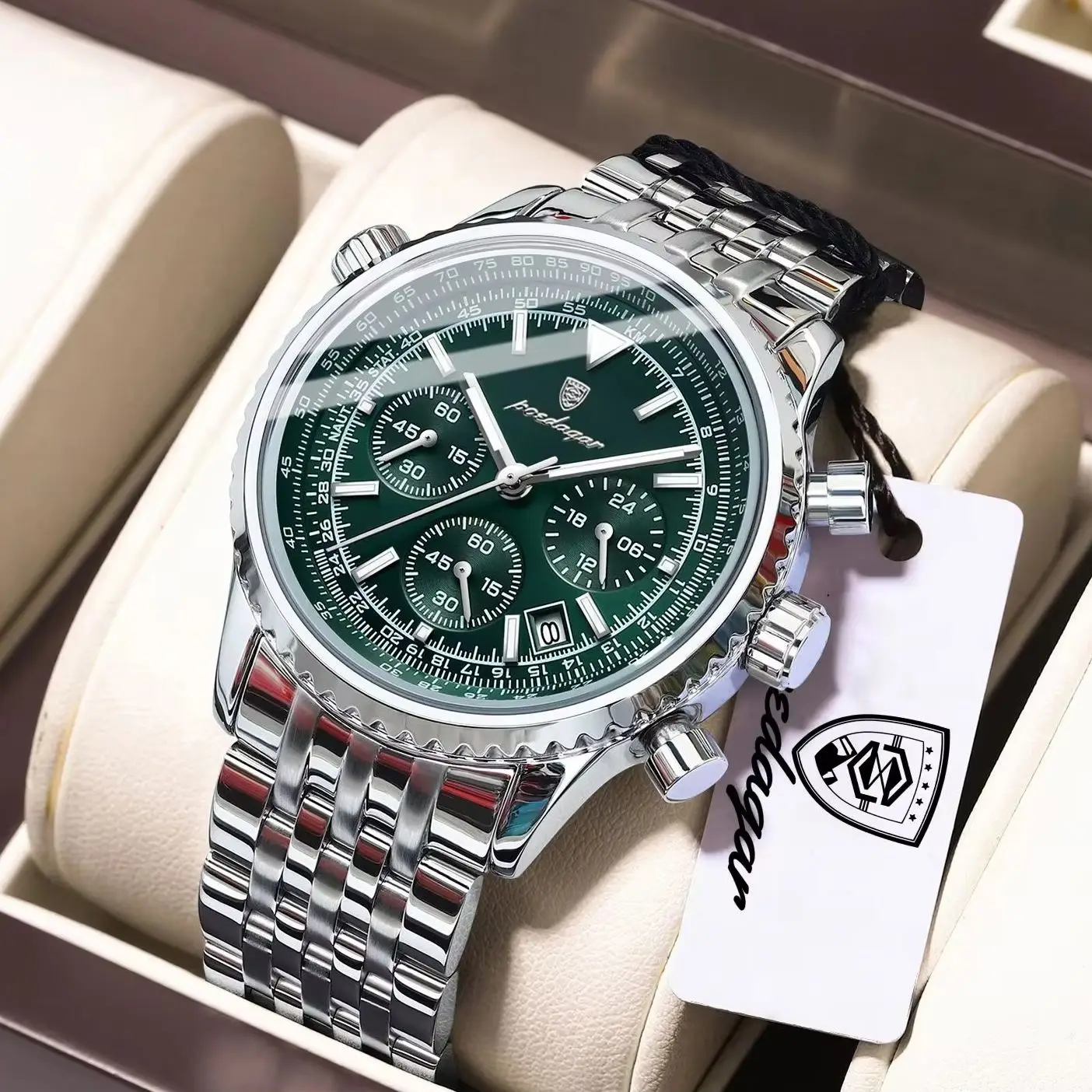 POEDAGAR Luxury Business Men's Watch Stainless Steel Chronograph Date Sport Quartz Man Clock Waterproof Luminous Military Watches For Men
POEDAGAR Luxury Business Men's Watch Stainless Steel Chronograph Date Sport Quartz Man Clock Waterproof Luminous Military Watches For Men