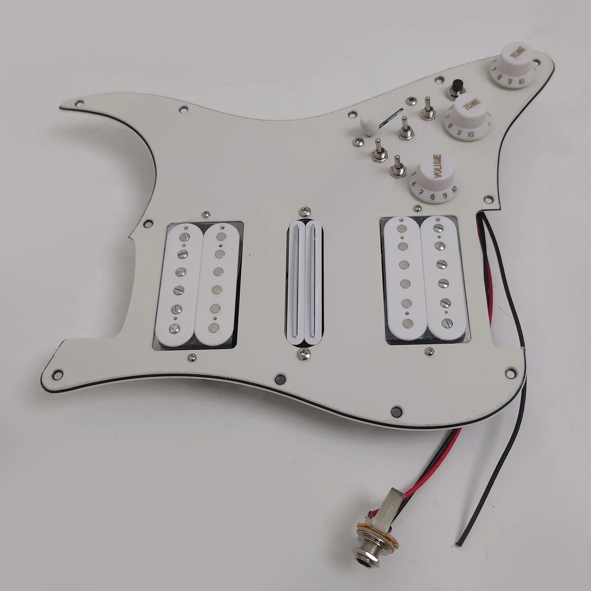 HSH Prewired Pickguard Kit with Alnico 5 Humbucker & Single Coil Pickups, ST Electric Guitar Coil Splitting
HSH Prewired Pickguard Kit with Alnico 5 Humbucker & Single Coil Pickups, ST Electric Guitar Coil Splitting