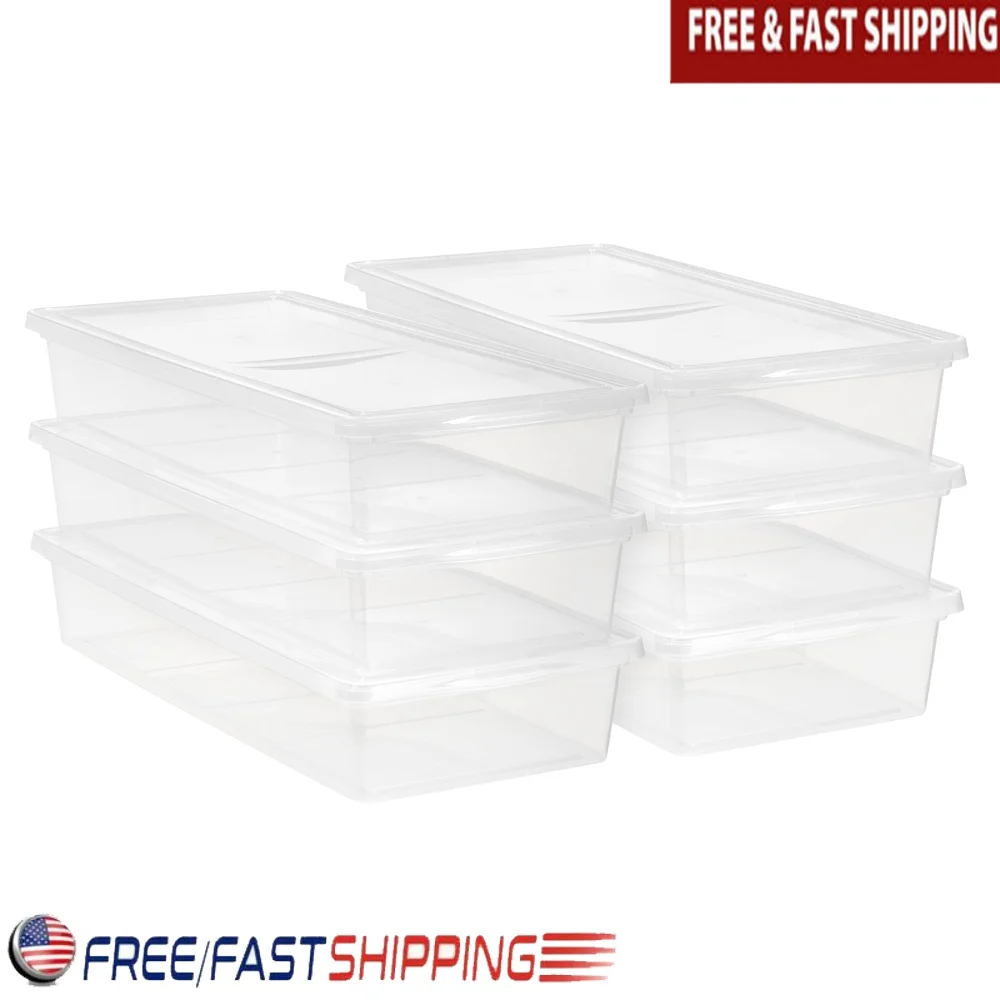 41 Qt Underbed Plastic Storage Bins with Lids 6 Pack Durable Stackable Containers Home Office Organization Dustproof Totes
41 Qt Underbed Plastic Storage Bins with Lids 6 Pack Durable Stackable Containers Home Office Organization Dustproof Totes