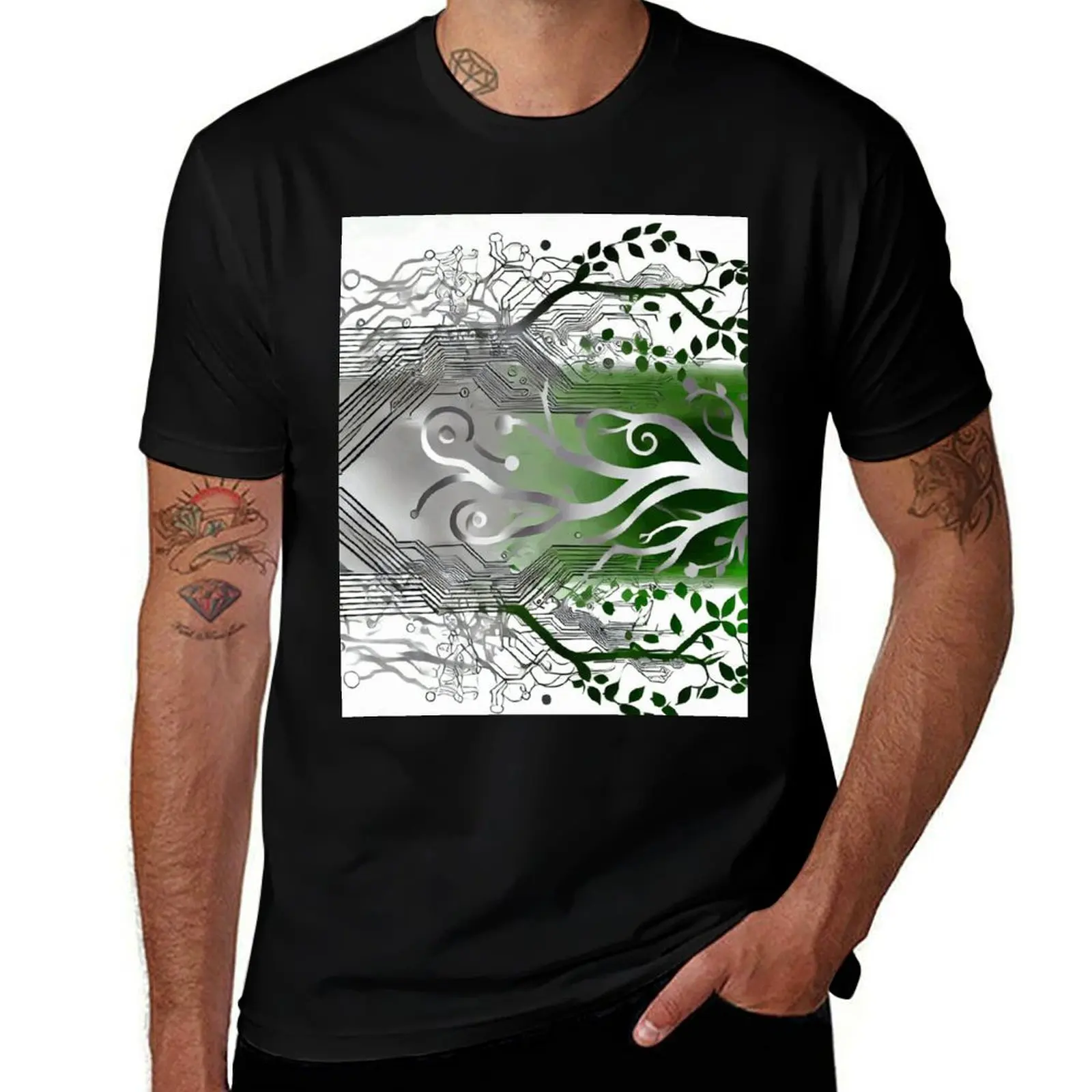 Techno-Natural Harmony T-Shirt korean fashion Aesthetic clothing luxury designer blacks Short sleeve tee men
Techno-Natural Harmony T-Shirt korean fashion Aesthetic clothing luxury designer blacks Short sleeve tee men