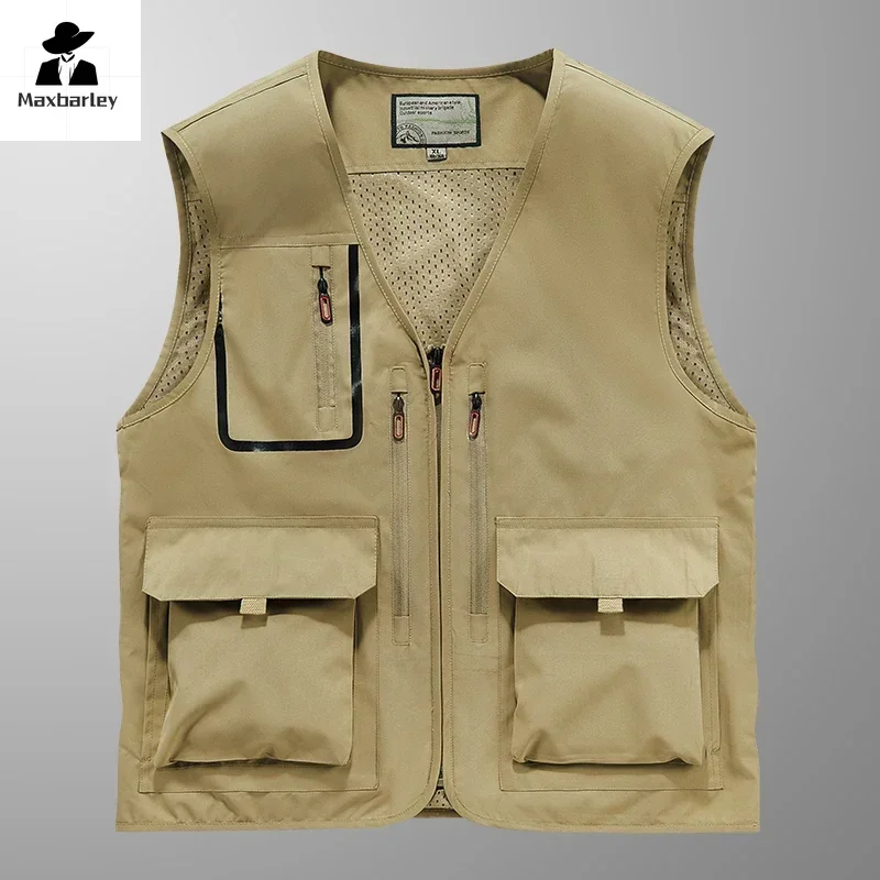 2024 New Vest Men's Casual Outdoor Sports Mesh Breathable Sleeveless Work Jacket Spring And Autumn Multi-pocket Plus Size Vest
2024 New Vest Men's Casual Outdoor Sports Mesh Breathable Sleeveless Work Jacket Spring And Autumn Multi-pocket Plus Size Vest