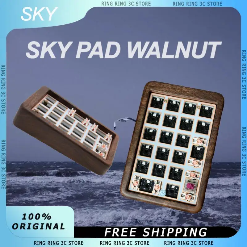 SKY Pad Walnut Wireless Mechanical Keyboard Kit 3-Mode RGB 21keys Hot Swap Customized PC Digital Mini Keyboard DIY Accessories
SKY Pad Walnut Wireless Mechanical Keyboard Kit 3-Mode RGB 21keys Hot Swap Customized PC Digital Mini Keyboard DIY Accessories