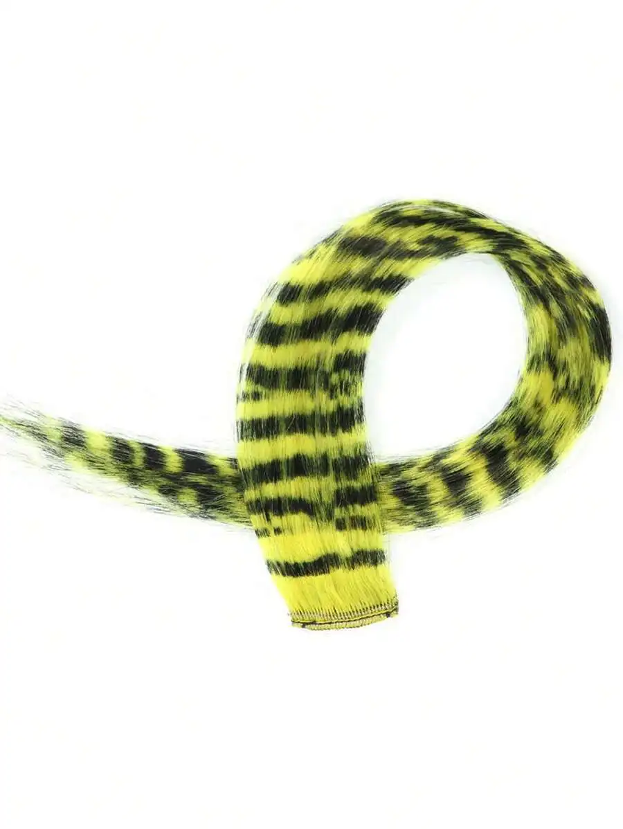 Vibrant Yellow And Black Leopard Print Clip-In Hair Extension, Single Piece Seamless Synthetic Hair For Bold Y2K Fashion Look
Vibrant Yellow And Black Leopard Print Clip-In Hair Extension, Single Piece Seamless Synthetic Hair For Bold Y2K Fashion Look