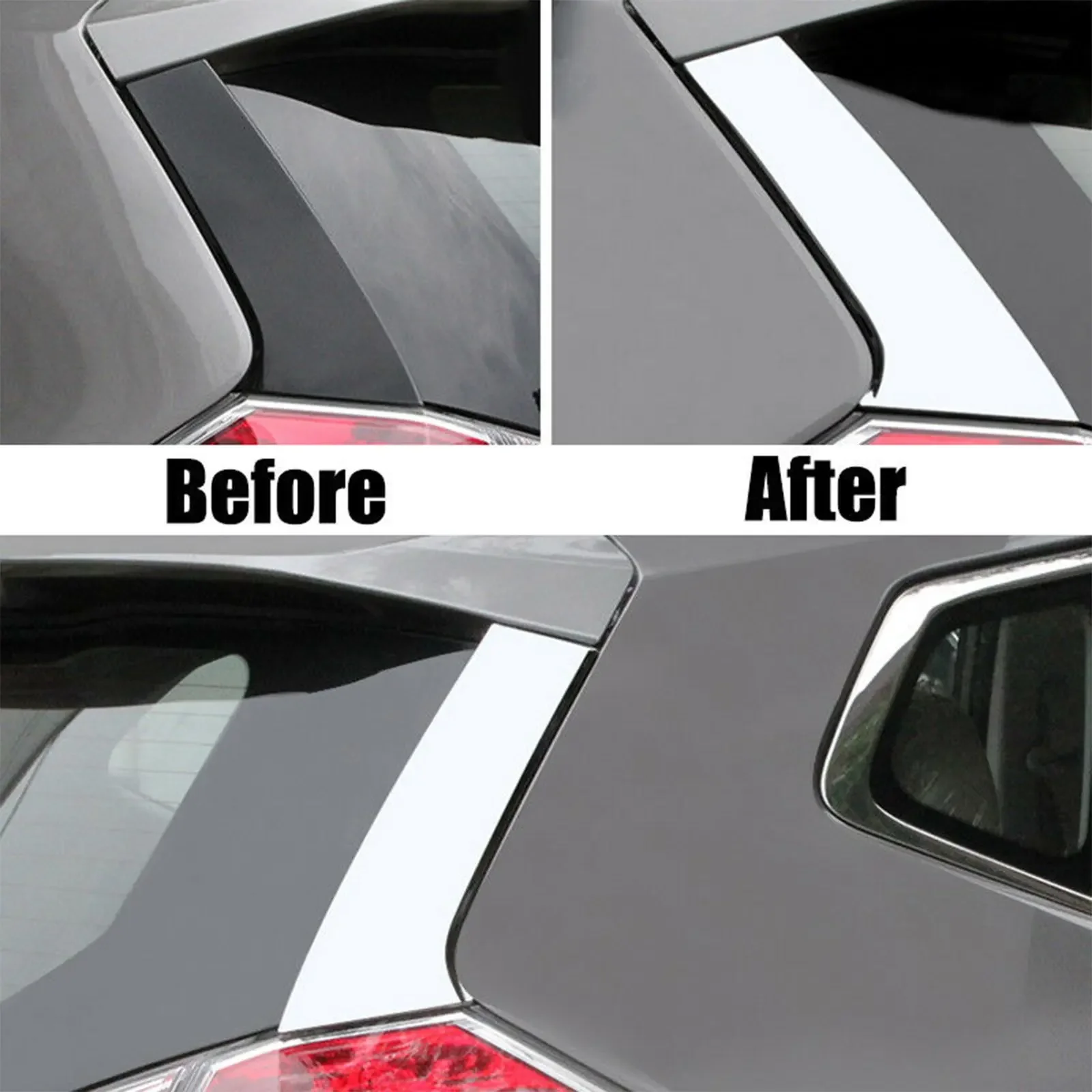 Car Rear Spoiler Rear Window Tailgate Spoiler Side Cover Decorative Trims Chrome For Nissan Rogue X-Trail 2014 - 2019
Car Rear Spoiler Rear Window Tailgate Spoiler Side Cover Decorative Trims Chrome For Nissan Rogue X-Trail 2014 - 2019
