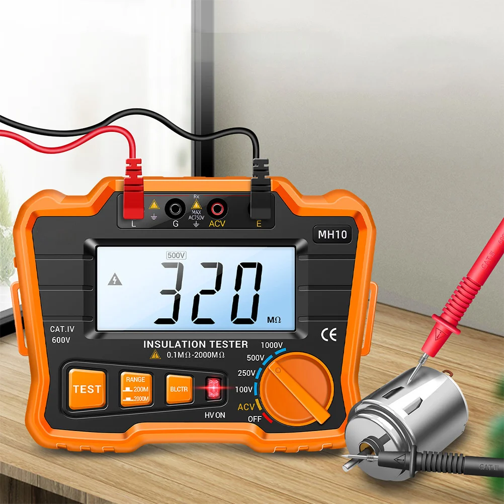 1Set Insulation Tester Digital Megohm Meter LCD Resistance Meter with Anti-Interference for High-Voltage Equipment Maintenance
1Set Insulation Tester Digital Megohm Meter LCD Resistance Meter with Anti-Interference for High-Voltage Equipment Maintenance