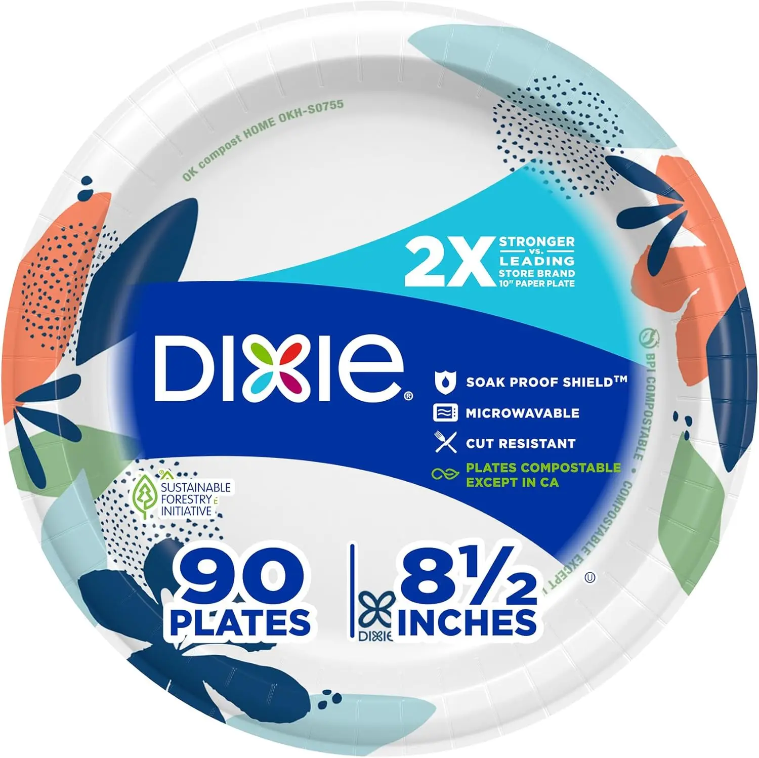 Medium Paper Plates, 8.5 Inch, 90 Count, 2X Stronger*, Microwave-Safe, Soak-Proof, Cut Resistant, Disposable Plates For Everyday
Medium Paper Plates, 8.5 Inch, 90 Count, 2X Stronger*, Microwave-Safe, Soak-Proof, Cut Resistant, Disposable Plates For Everyday