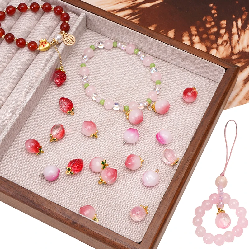 13X17mm 2pcs Glass Pendant Peach Unique Loose Beads Handmade DIY Jewelry Bracelet Earrings Accessories Materials
13X17mm 2pcs Glass Pendant Peach Unique Loose Beads Handmade DIY Jewelry Bracelet Earrings Accessories Materials