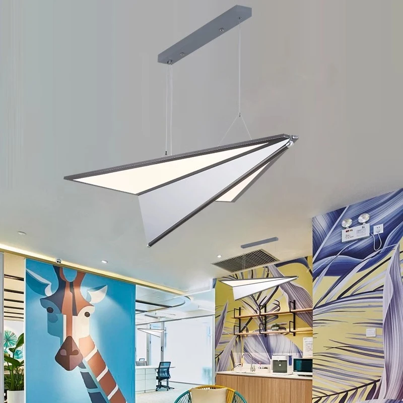Modern Minimalist Pendant Lights Designer Creative Paper Airplane LED Hanging Lamp Parlor Bedroom Esports Internet Cafe Fixtures
Modern Minimalist Pendant Lights Designer Creative Paper Airplane LED Hanging Lamp Parlor Bedroom Esports Internet Cafe Fixtures