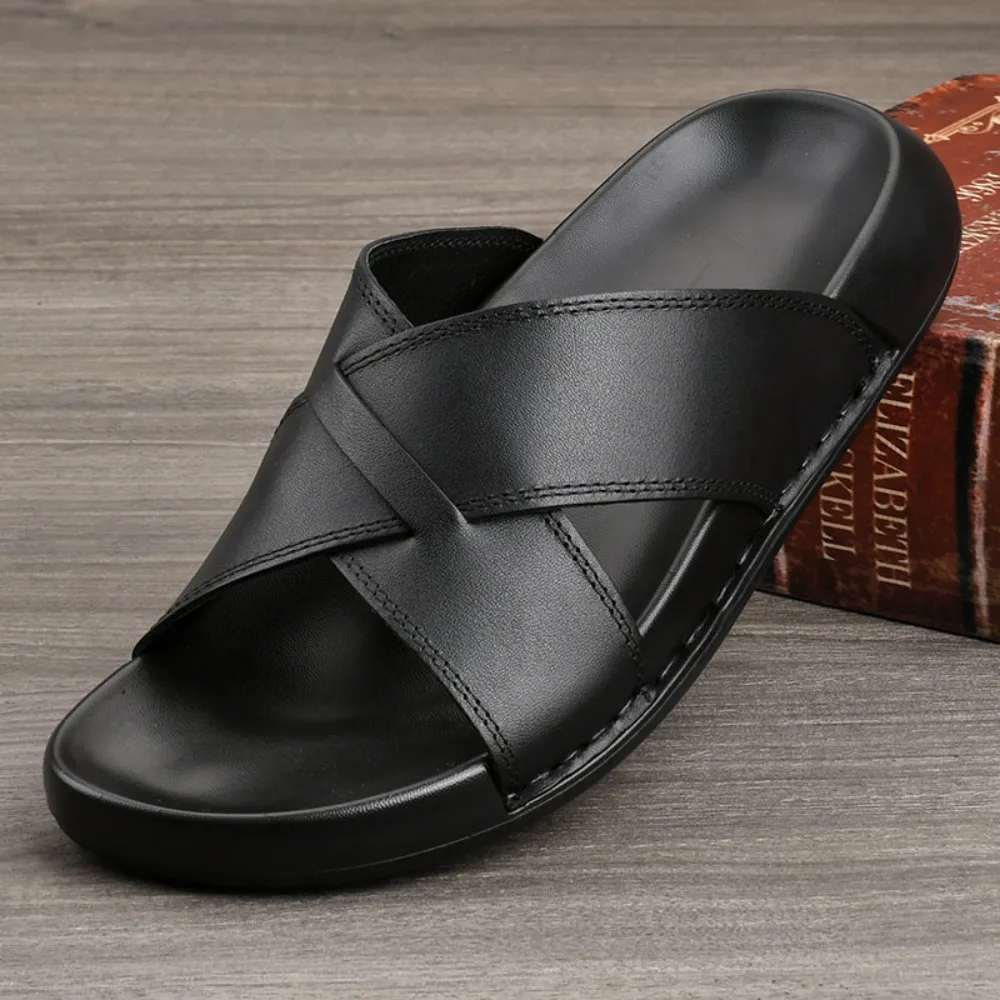 Leather Sandals for Men Slippers Summer Simple Casual Cool Slippers Leather Slippers Comfortable Wear Resistant Men's Sandals
Leather Sandals for Men Slippers Summer Simple Casual Cool Slippers Leather Slippers Comfortable Wear Resistant Men's Sandals