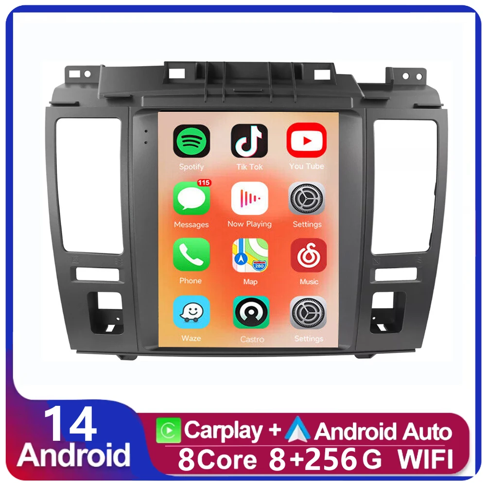 Беспроводной Carplay Android 14 с вертикальным экраном 9,7 дюйма для Nissan Tiida Versa 2004-2013, автомобильное радио, GPS, мультимедийный плеер, автостерео
Беспроводной Carplay Android 14 с вертикальным экраном 9,7 дюйма для Nissan Tiida Versa 2004-2013, автомобильное радио, GPS, мультимедийный плеер, автостерео