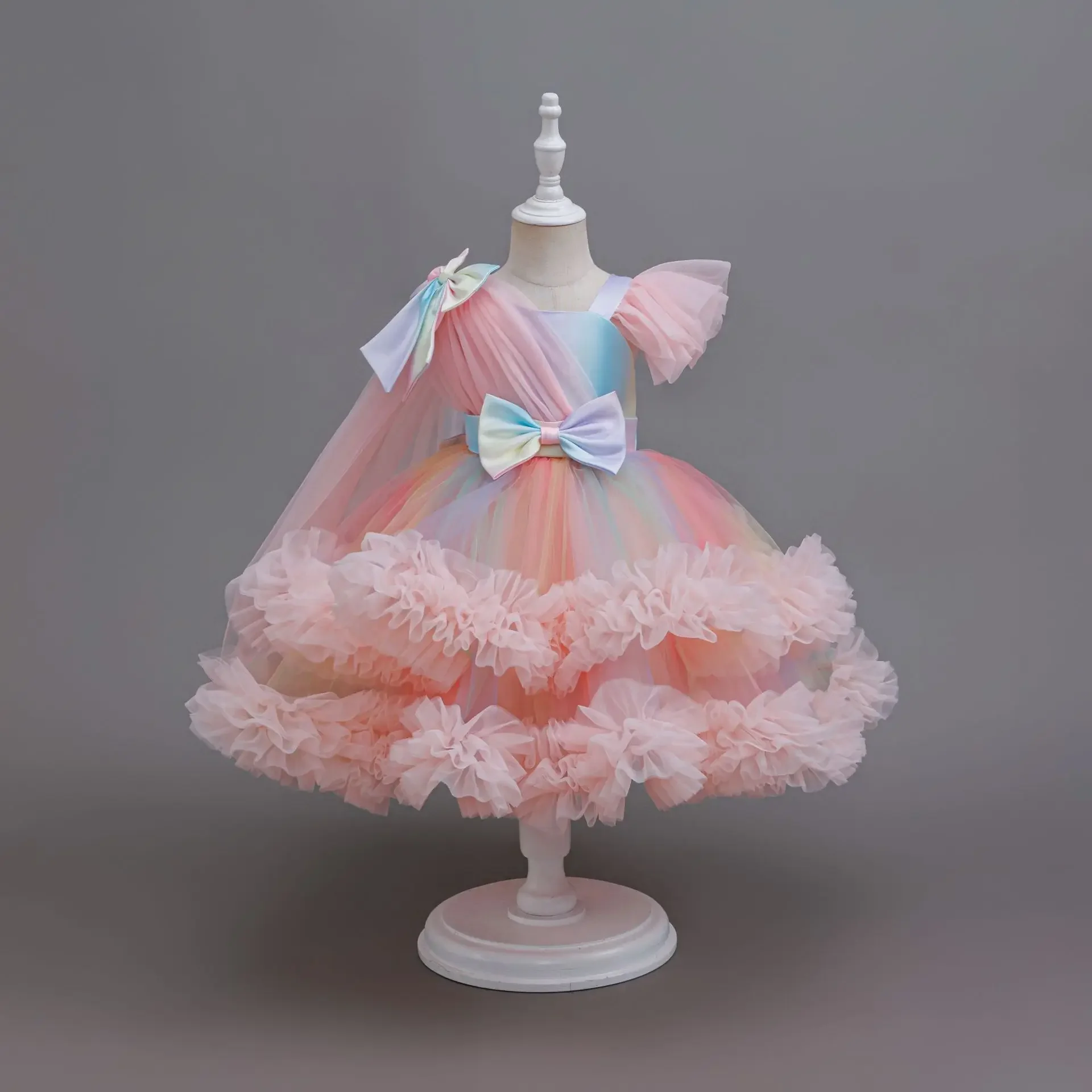 Rainbow Lace Girl Princess Dress Puff Sleeve Summer New Kids Children's Wedding Party Ball Gowns 1-9 Years
Rainbow Lace Girl Princess Dress Puff Sleeve Summer New Kids Children's Wedding Party Ball Gowns 1-9 Years